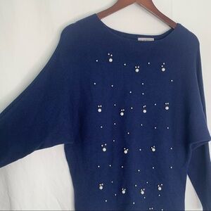 🦩2/$25 Cherie Bliss / Dolman Sleeve Pearl Embroidered Top